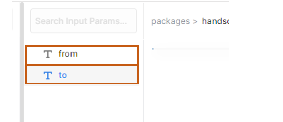 input parameters