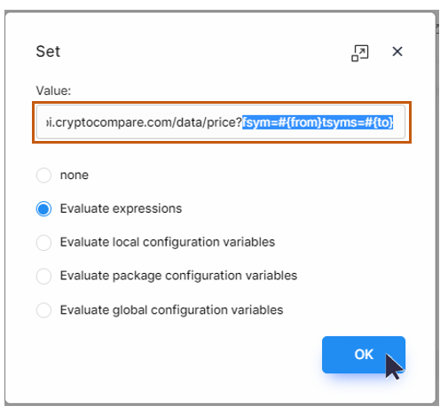 Evaluate expression