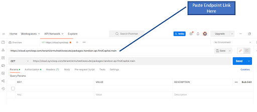 postman API
testing application