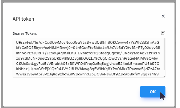API token